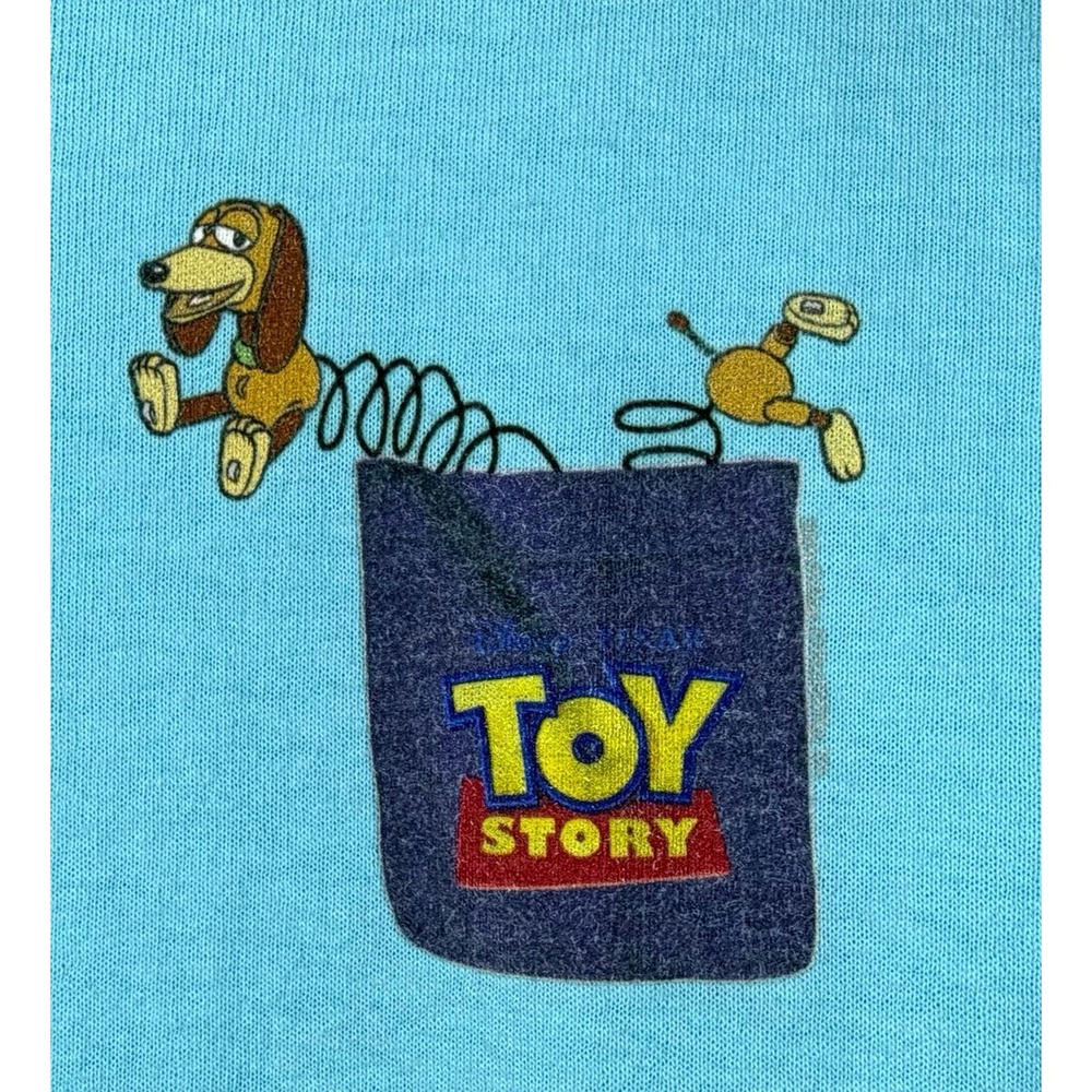 Disney Pixar Toy‎ Story Slinky Dog Faux Pocket Graphic Blue T-Shirt Mens Large